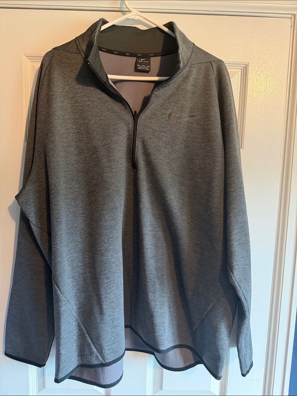 Nike Men's Dark Gray Quarter-Zip Performance Sweater